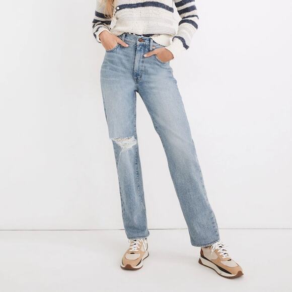 Madewell The Perfect Vintage Straight Jeans in Reinhart Wash Women’s Size 23 - Picture 2 of 13